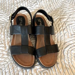 New Euro Soft Sandals memory foam elevated heel these would be so comfortable
